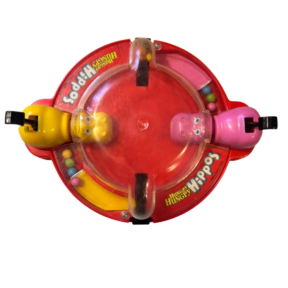 VINTAGE 1995 Milton Bradley Hungry Hungry Hippos Classic Red Game handHeld‎ mini